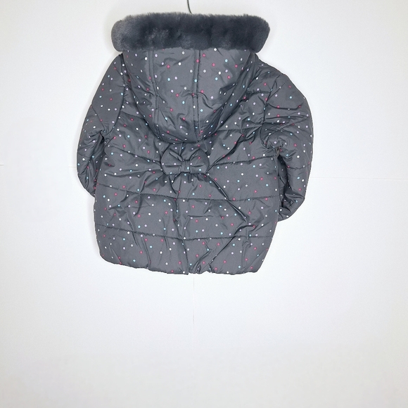 NWT Gymboree Brand"Dots, and a Bow"Fully lined coat girls 5T. FREE HAT & GLOVES. - Picture 2 of 13